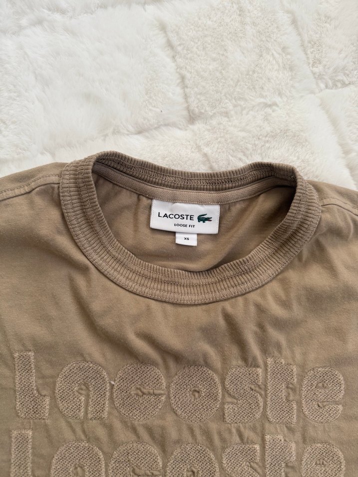 Bej Kısa Kollu Baskılı Kadın Tişört - Görsel 3