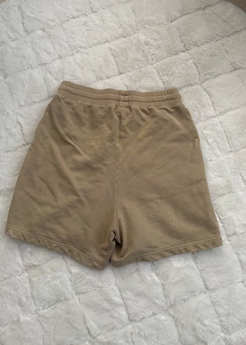 Bej Mini Keten Rahat Kesim Şort - Görsel 4