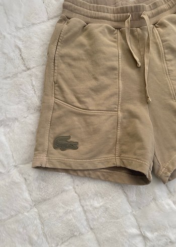 Bej Mini Keten Rahat Kesim Şort - Görsel 2