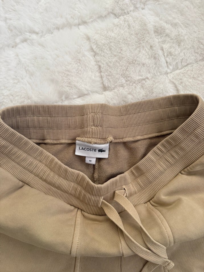 Bej Mini Keten Rahat Kesim Şort - Görsel 3