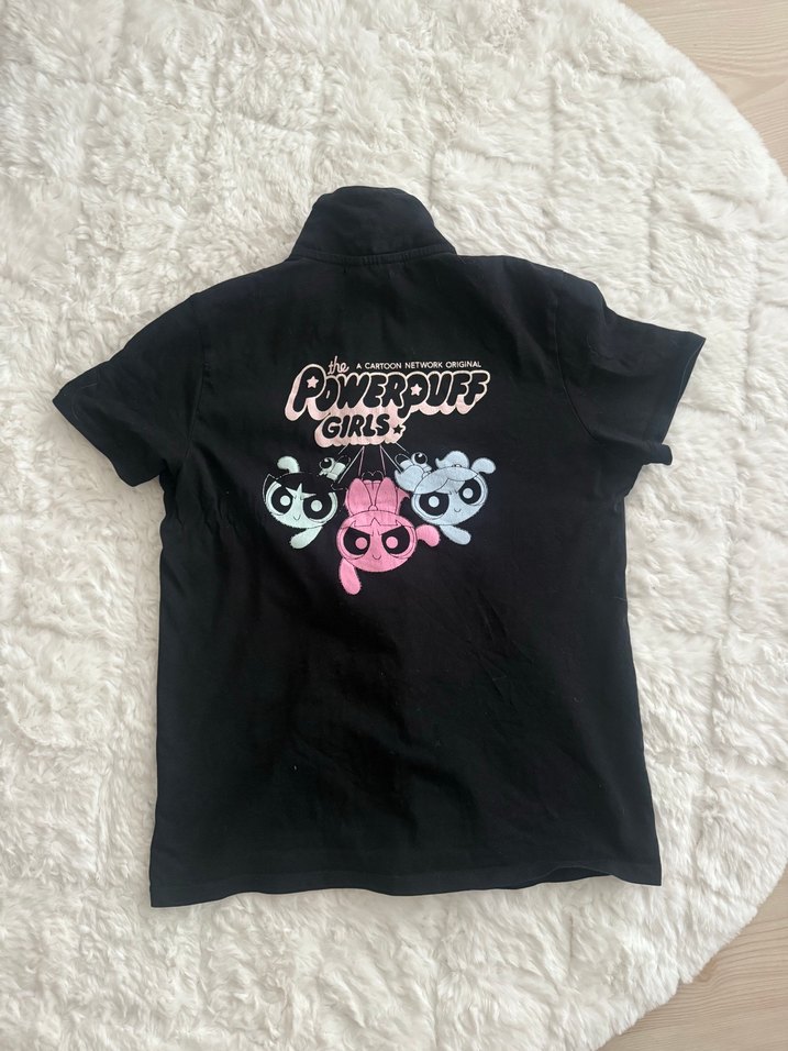 Düğmeli Siyah Kısa Kollu Kadın pijama üstü - Görsel 2