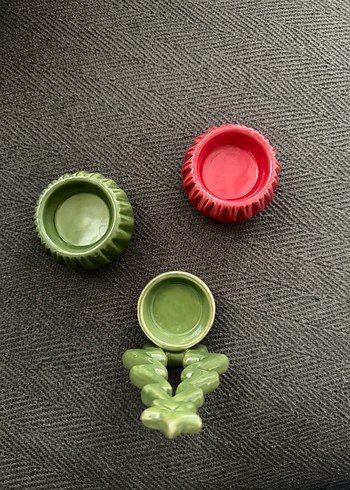 Yılbaşı Temalı Seramik Mumluk Seti - Görsel 2