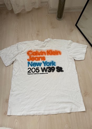 Calvin Klein Erkek Beyaz Pamuklu Tişört - Görsel 4