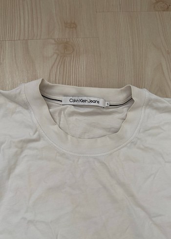Calvin Klein Erkek Beyaz Pamuklu Tişört - Görsel 2
