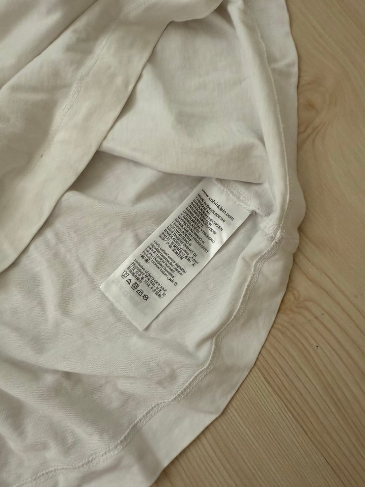 Calvin Klein Erkek Beyaz Pamuklu Tişört - Görsel 3