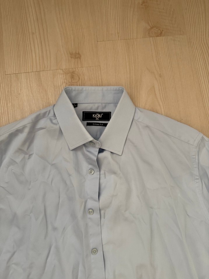 Gri Regular Fit Uzun Kollu Erkek Gömlek - Görsel 2