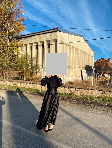 38 Beden siyah Renk Siyah abiye