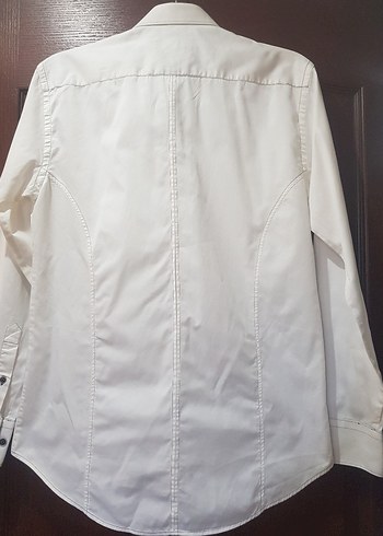 l Beden Svn slim fit Uzun Kollu Pamuklu Beyaz Erkek Gömlek