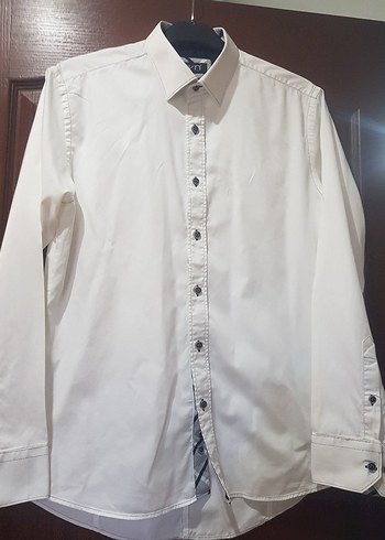 Svn slim fit Uzun Kollu Pamuklu Beyaz Erkek Gömlek