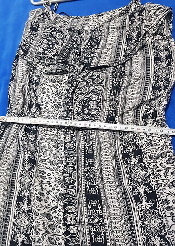 ayarlanabilir ip askılı önden düğmeli fırfırlı Tulum - Görsel 4