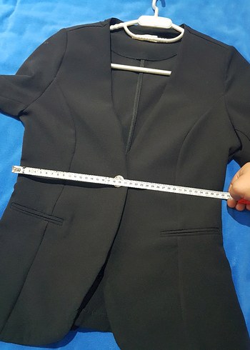 Fix More marka Siyah Düğmeli Kadın Blazer Ceket - Görsel 4