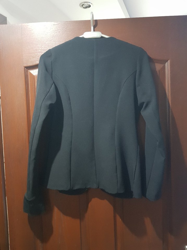 Fix More marka Siyah Düğmeli Kadın Blazer Ceket - Görsel 2