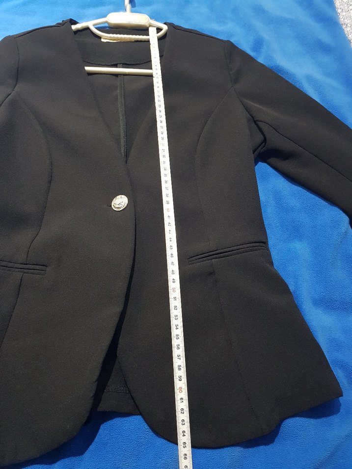 Fix More marka Siyah Düğmeli Kadın Blazer Ceket - Görsel 3
