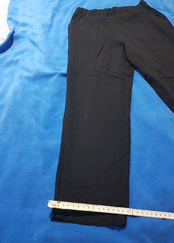 LCW Beli lastikli Siyah Kadın Pamuklu  Pantolon - Görsel 4