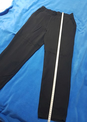 LCW Beli lastikli Siyah Kadın Pamuklu  Pantolon - Görsel 2