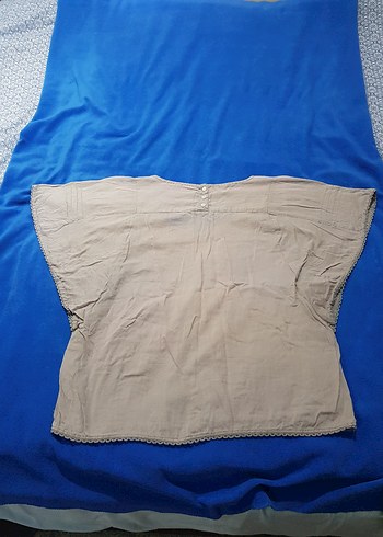 Mavi marka Yakası dantel süslemeli Pamuklu bluz - Görsel 3