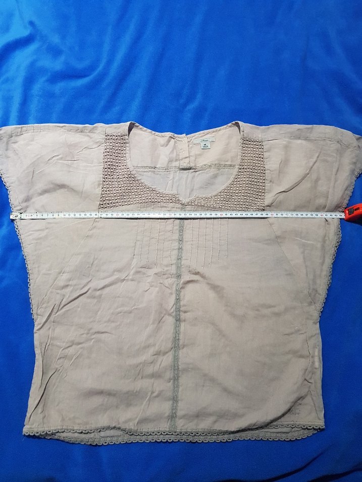 Mavi marka Yakası dantel süslemeli Pamuklu bluz - Görsel 2