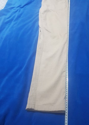 Taş rengi likralı Denim Pantolon Midi Boy - Görsel 6