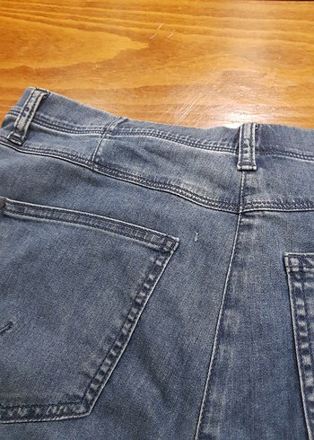 Gri mavi Tonlu Kadın Midi Boy Salaş Kot Pantolon - Görsel 7