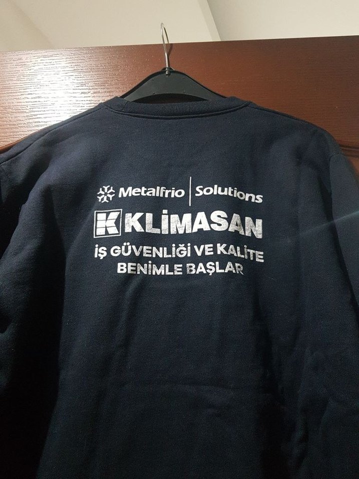 lacivert Baskılı Uzun Kollu Sweatshirt - Görsel 5