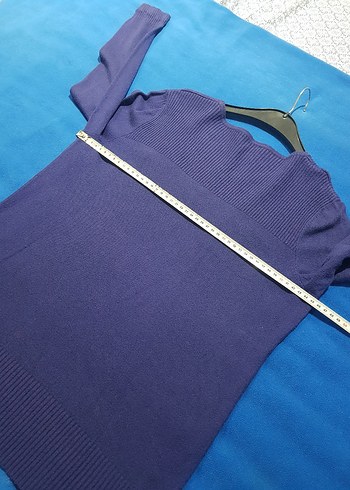 Düğmeli Mor Kadın Triko Kazak - Görsel 8