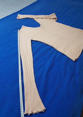 pudra V Yaka Kadın Triko Kazak - Görsel 5