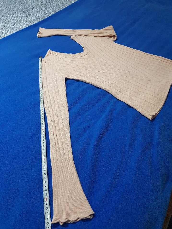 pudra V Yaka Kadın Triko Kazak - Görsel 5