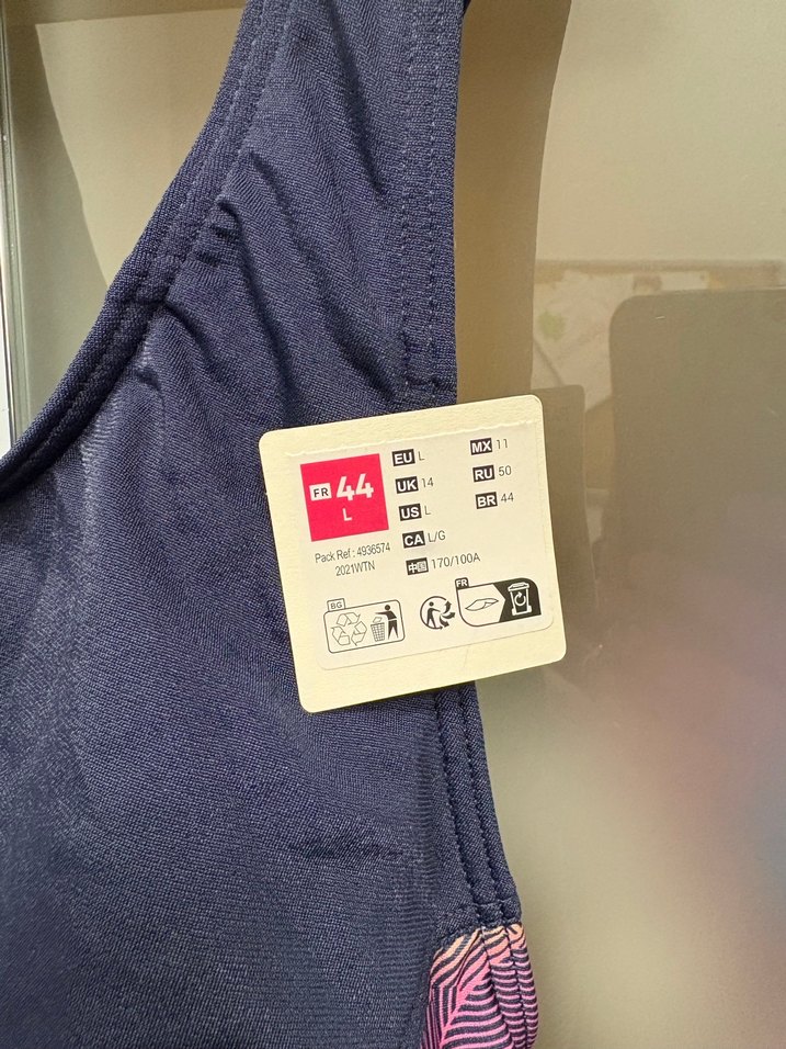 Lacivert Tie-Dye Desenli Atletik Kadın yüzücü mayosu - Görsel 2