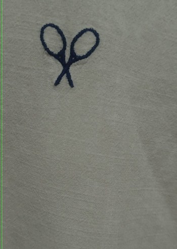 Düğmeli Beyaz Erkek Polo Tişört - Görsel 3