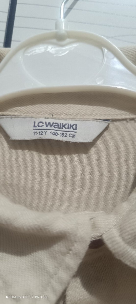 Bej Düğmeli Uzun Kollu Erkek çocuk gömlek - Görsel 3