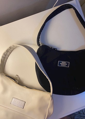 Beyaz Sentetik Kumaş Parisian Günlük Çanta