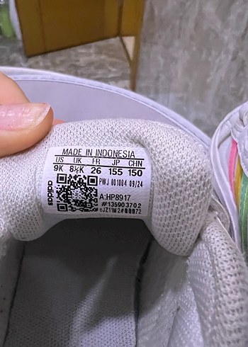 Adidas Adidas Kız Çocuk 26 no Beyaz Cırtlı Spor Ayakkabı