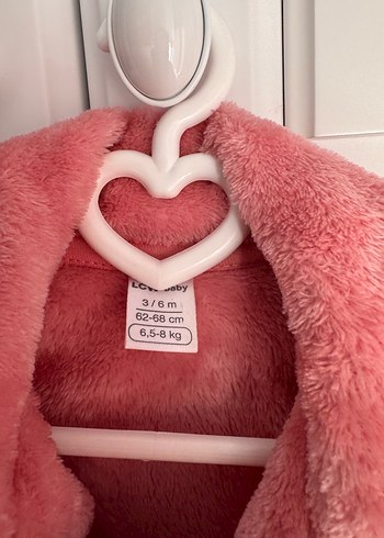 Kız Çocuk Pembe Peluş mont - Görsel 2