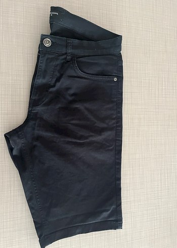 Erkek Siyah Denim Kısa Şort - Görsel 4