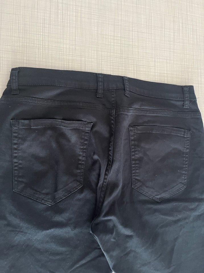 Erkek Siyah Denim Kısa Şort - Görsel 5