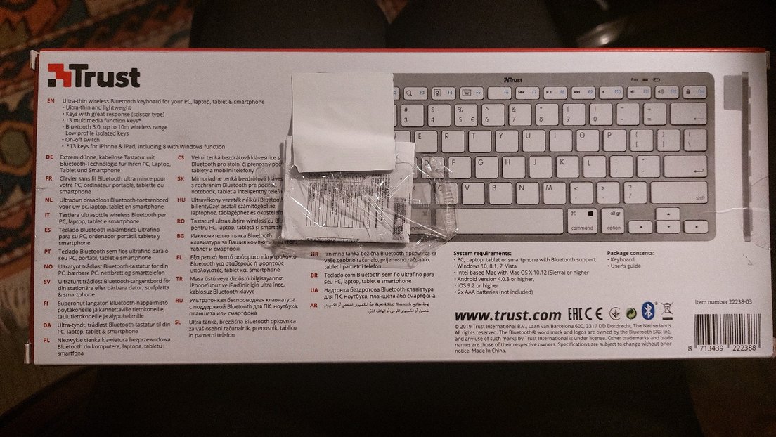 Trust Beyaz Gri Bluetooth Klavye - Görsel 4