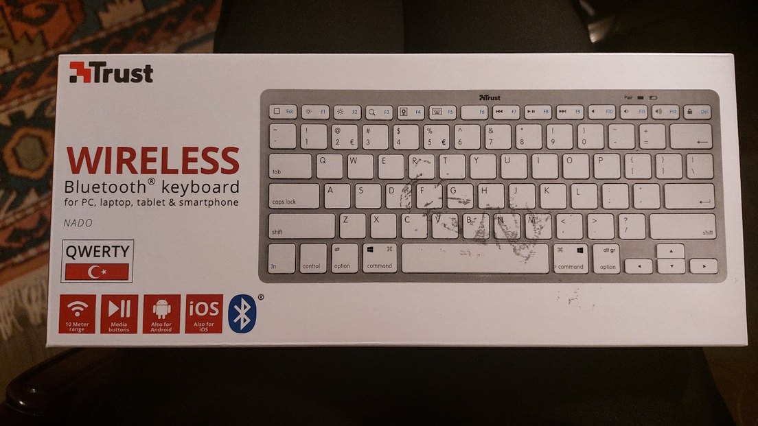 Trust Beyaz Gri Bluetooth Klavye - Görsel 3