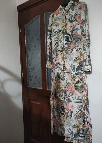 LC Waikiki Bohem Çok Renkli Uzun Kollu Uzun Elbise