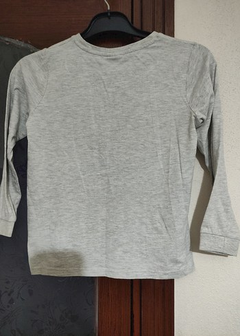 12-18 Ay Beden gri Renk Baskılı Gri Erkek Çocuk Sweatshirt