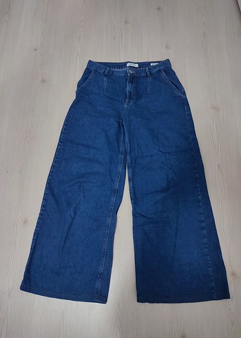 28 Beden wide leg lacivert kadın Jean pantolon