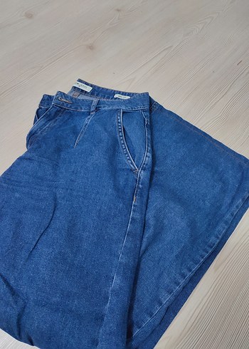 28 Beden lacivert Renk wide leg lacivert kadın Jean pantolon