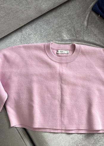 Pembe Mini Triko Kadın Kazak