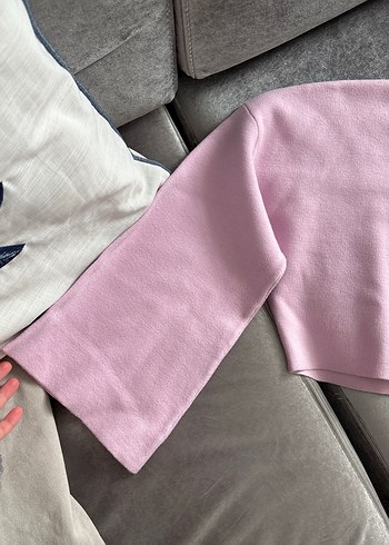 Zara Pembe Mini Triko Kadın Kazak