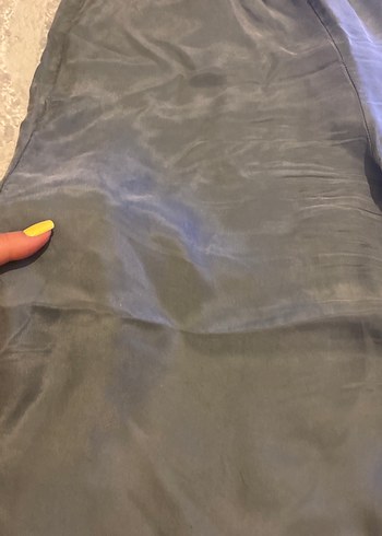 m Beden gri Renk Gri Kadın Salaş Saten Pantolon