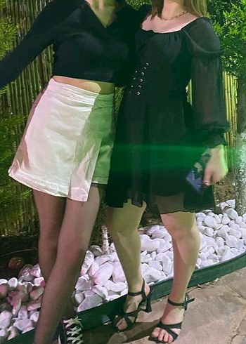 Korseli Siyah Gotik Mini Elbise - Görsel 3