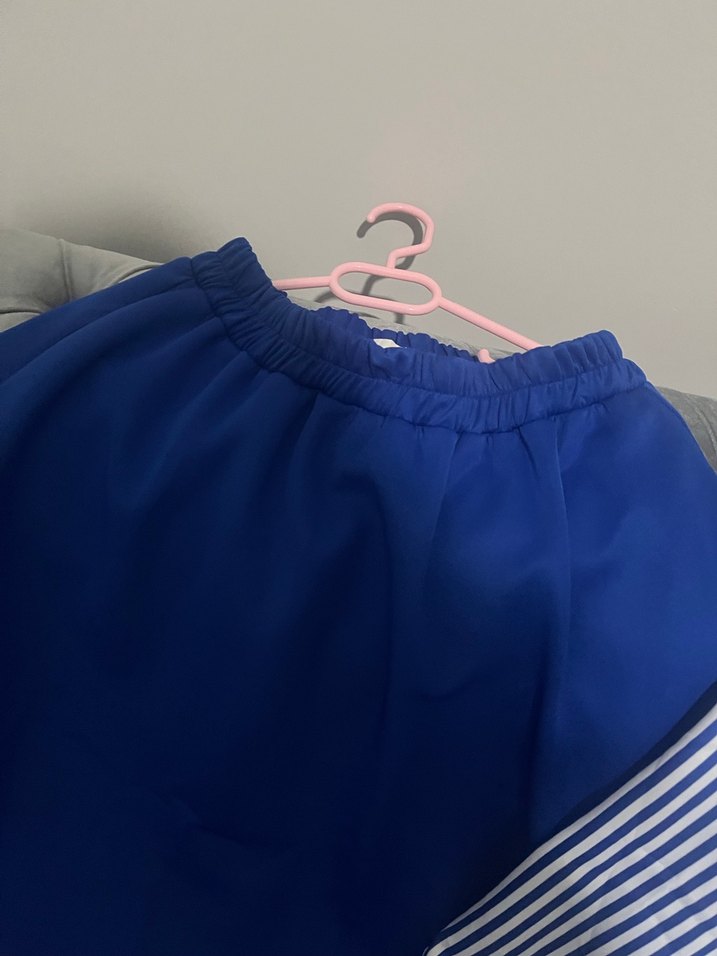 Mavi Scuba kumaş ikili tesettür takım - Görsel 3