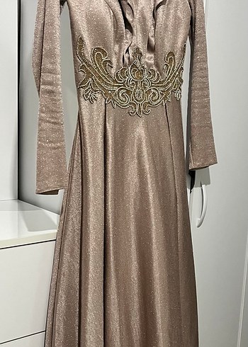 Bej abiye tesettür - Görsel 3