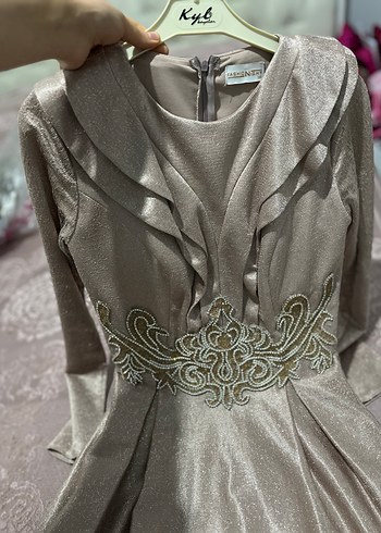 Bej abiye tesettür - Görsel 2