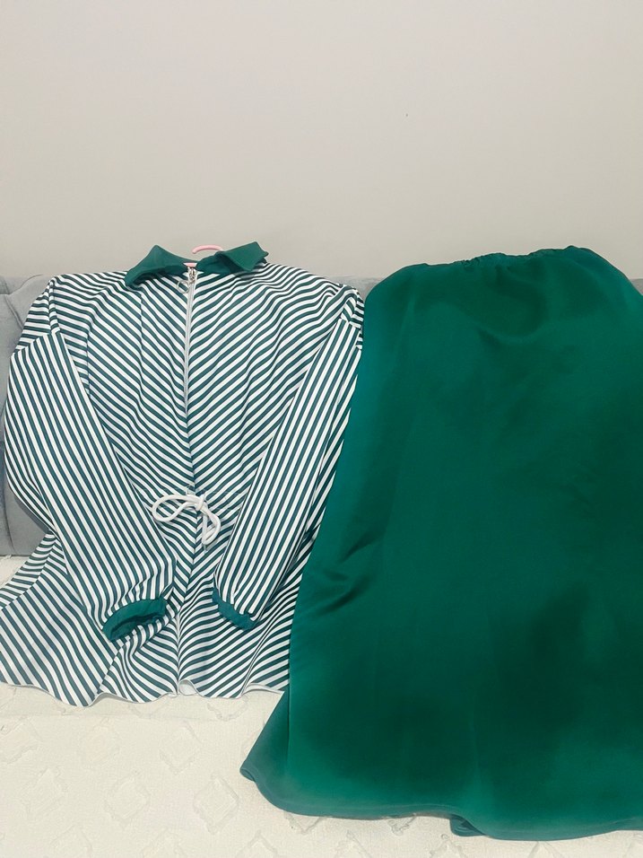 Scuba kumaş tesettür üçlü takım şal hediyeli - Görsel 3