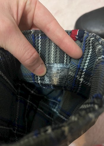Tommy Hilfiger Deri Tabanlı Kareli Kadın Yağmur Çizmesi